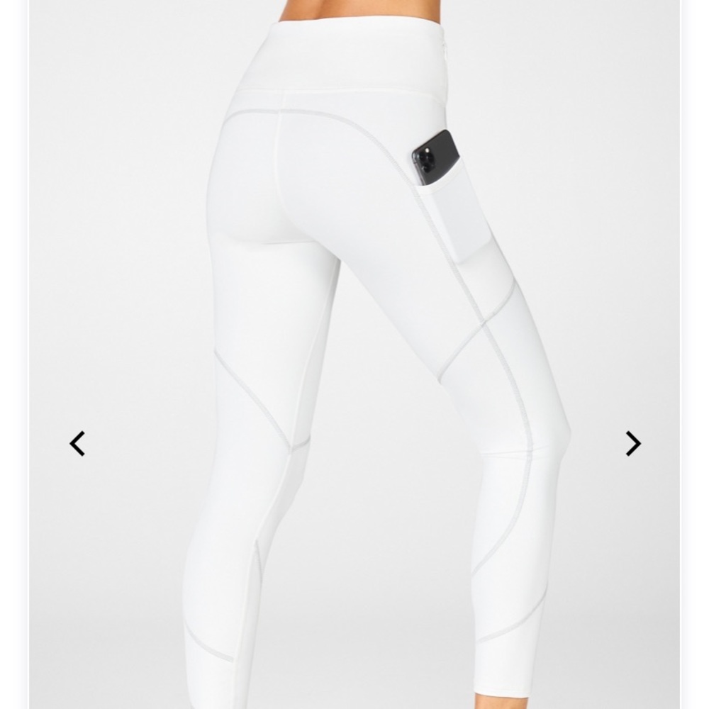COPY - Fabletics white cold weather leggings